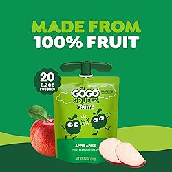 GoGo squeeZ Fruit on the Go, Apple Apple, 3.2 oz