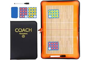 VolksRose Volleyball Coaching Board, Dry Erase Volleyball Coach Marker Board with Magnets and Pen, Magnetic Tactics Coaches Board, Volleyball Strategy Coaches Clipboard, Coach Equipment Accessories