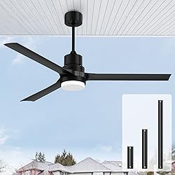 Biukis Black 60-inch Modern Ceiling Fans with