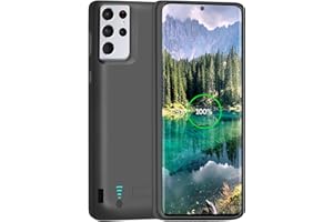 LOYTAL Battery Case for Samsung Galaxy S21 Ultra 5G, 5000mAh Rechargeable Extended Battery Charging Charger Case, Add 100% Ex