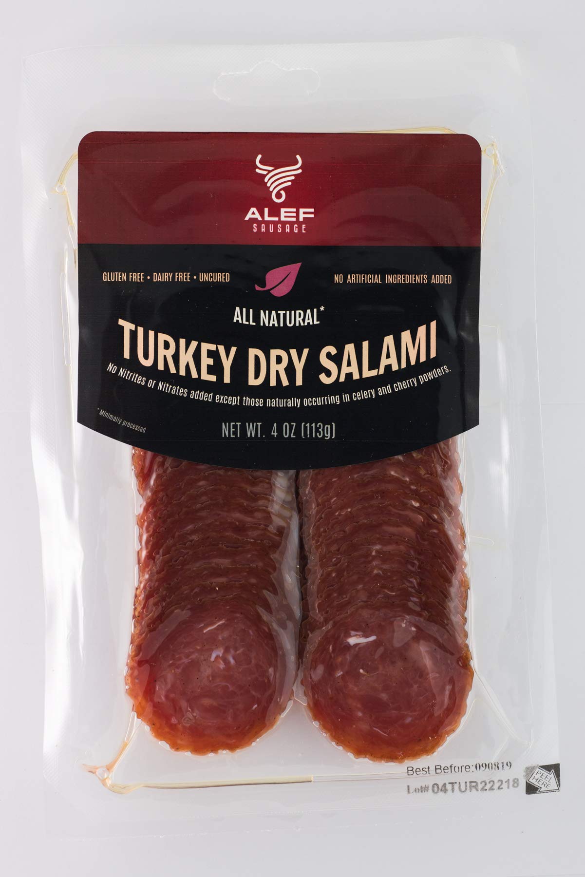 Uncured All Natural Turkey Dry Salami (2 units 7 oz. each)