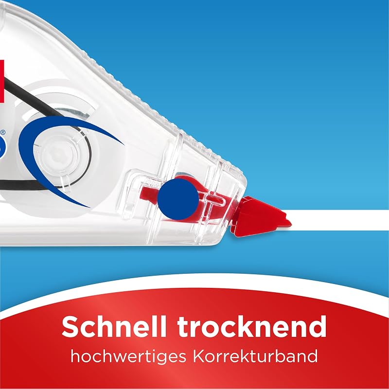 Korrekturroller Mini Pocket Mouse, 6m x 5mm, 10er Pack, Ideal für das Büro, das Home Office oder die Schule