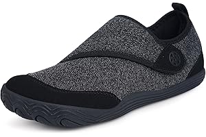 Sisttke Womens Mens Barefoot Slippers Wide Diabetic Shoes with Arch Support Orthopedic Adjustable Walking Slipper Arthritis Edema Swollen House Shoes Indoor Outdoor