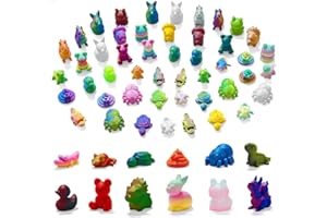 TEAONE 3D Printed Animals, 60 PCS 3D Printed Mini Ducks Figurines for Potted Miniature Decoration Garden Dollhouse