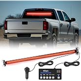 Nilight 144LED Traffic Advisor Strobe Light Bar with Controller Red | Emergency Warning Lights Hazard Interior Front/Rear Windshield Flashing for Cars Plow Trucks Construction Vehicles