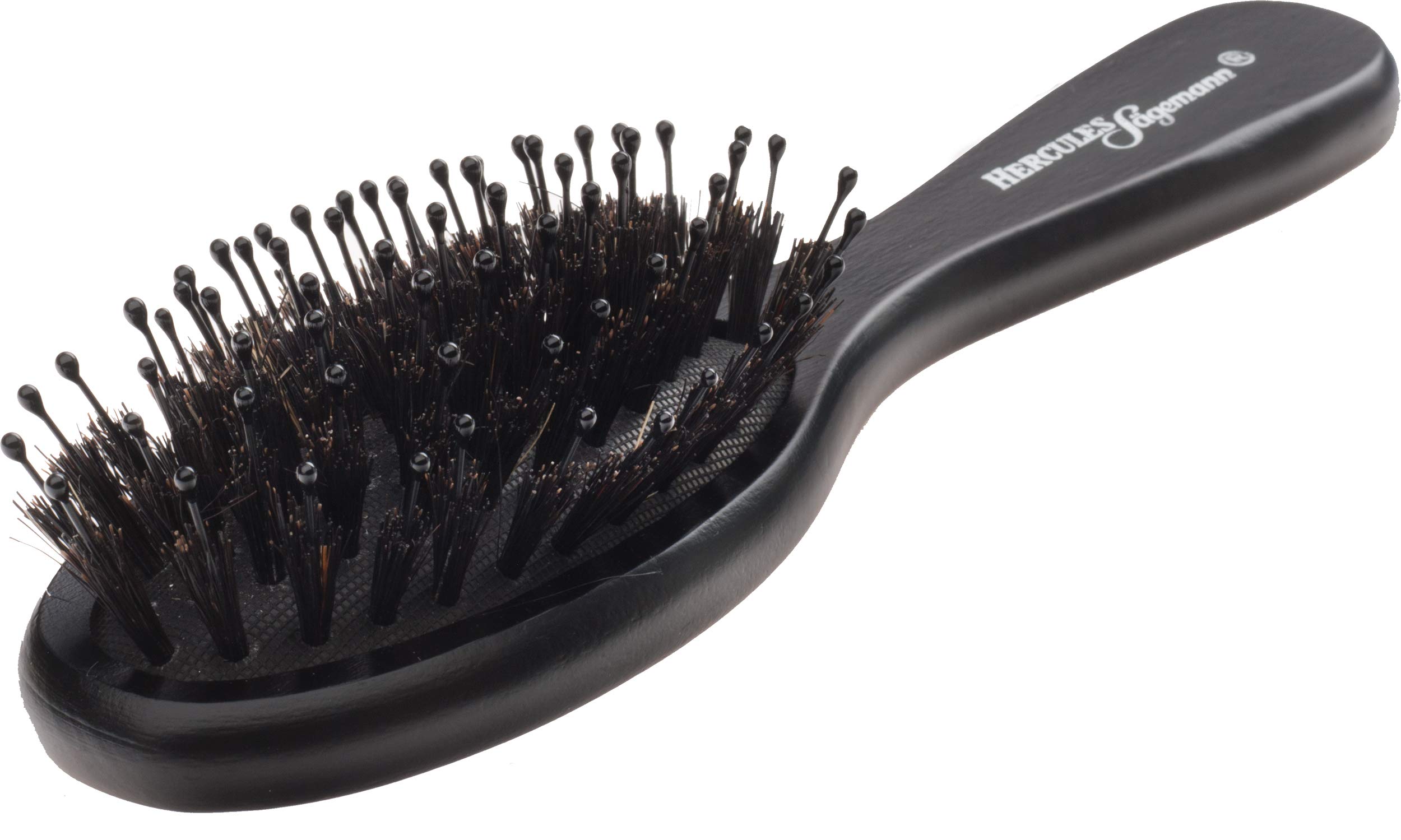 Hercules Sägemann - 7-Row Oval Grooming Brush (9530), Compact & Ergonomic, Perfect for Fine Hair, 175 mm