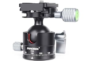 INNOREL D36 Low Profile Ball Head 36mm Professional CNC Metal 360° Panoramic Camera Tripod Head for Tripod,Monopod,DSLR Cameras,Camcorder with 1/4" Arca Swiss Quick Release Plate Load 35lb/16kg