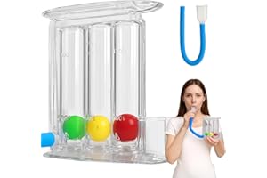 KSWEGKC Incentive Spirometer-Incentive Spirometer Adult Breathing Exercise Device for Lungs,Deep Breathing Trainer for Kids and Adults,5000ml Capacity Measure