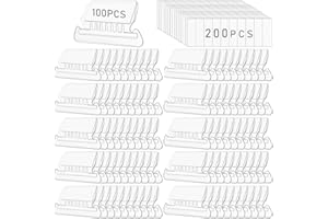 RYTRRE File Folder Tabs, Insertable Plastic Tabs Hanging Folder Tabs,Transparent White,100+200 Sets Hanging File Folder Tabs with Inserts for Hanging Folders (Clear)