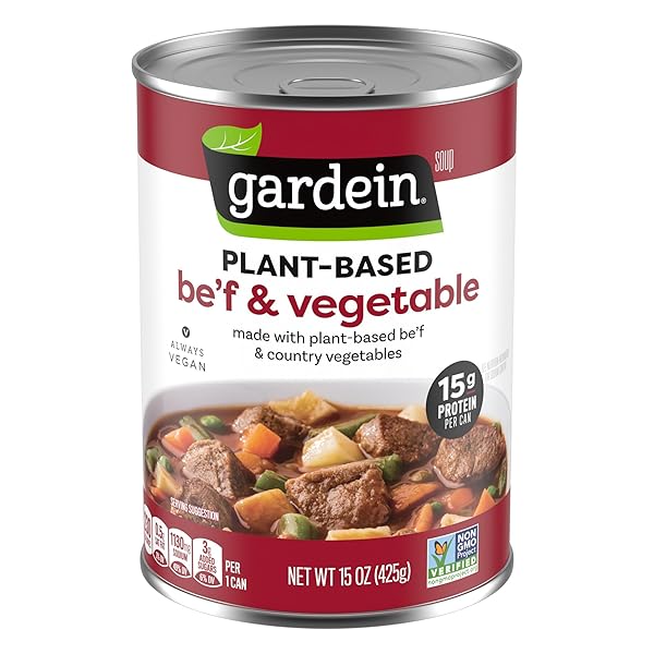 GARDEIN SOUP BEEF COUNTRY VEGETABLE, 15 OZ