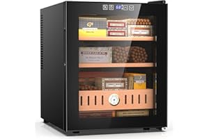 CINTVA 50L Electric Humidity Control Cabinet, 300 Counts Cabinet with Cooling Temperature Control, Electric Cooling Fridge with Shelves & Hygrometer