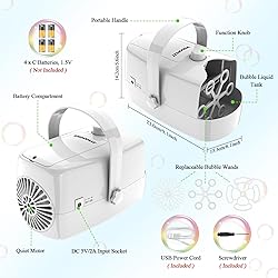 Bubble Machine, 3 in 1 Bubble Maker, Bubble Blower