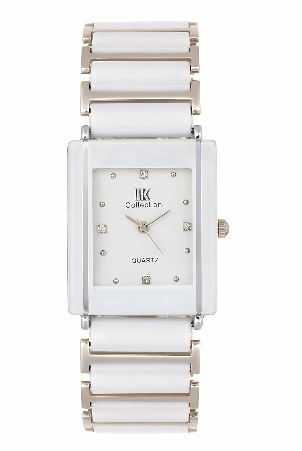 iik collection analog white dial watch men & women-iik-080m