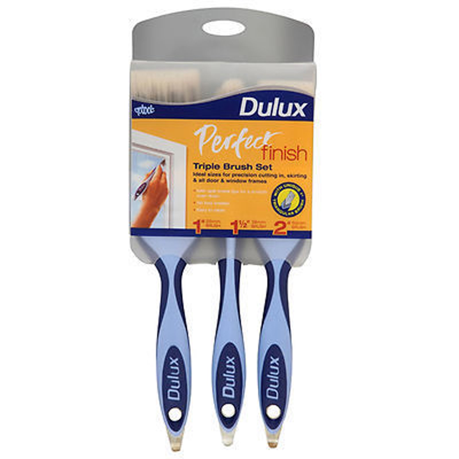 Dulux Men's Brushes, Blue, Triple Brush Set