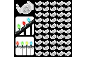 UQM 100 Pack C9 Magnetic Christmas Light Clips, Extra Strong Magnetic Clips Hooks for Christmas Lights, Magnet Christmas Light Clips for C9 C7 Sockets Metal Roof Gutters Outside Patio Holiday Lighting