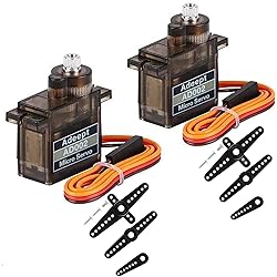 Adeept AD002 2 Pcs 90S 9G Micro Servo Motor, Metal