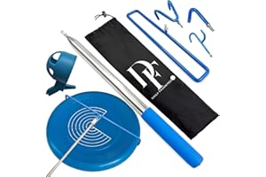 DAILY FAVORITES Extendable Disc Golf Retriever 16 ft - Telescopic Disc Golf Retriever - Disc Retriever with Durable Stainless Steel Frame Hooks & Carry Bag - Disc Golf Retriever Pole for Tree Bushes & Water (5)