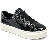 Aetrex Women's Aubrey Orthopedic Arch Support Platform Womens Sneakers - Leather Upper, Lace-Up with Side Zipper, Removable Insole, Padded Heel, UltraSky Midsole, Rubber Outsole Shoes For Women