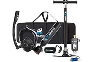TUDIVING-0.5L Scuba Tank | Portable Lung Tank with Air Compressor | Max 3000 PSI | Support 6-10 Minutes Breath | Diving Tank for Underwater Work