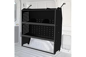 MELIPRON Cargo Van Shelves Fit for Ford Transit Connect, Ram ProMaster City, Nissan NV200, Chevy City Express, Heavy-Duty Steel Work Van Shelving Organizer and Storage, 42" W x 43" H x 13" D