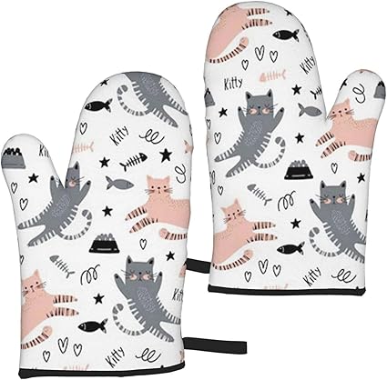 Amazon キッチンミトン 猫柄 ねこ 7 オーブンミトン 鍋つかみ 綿製 耐熱ミトン キッチン用品 キッチンミトン オーブングローブ かわいい フリーサイズ 耐 手袋 鍋つかみ ミトン オンライン通販