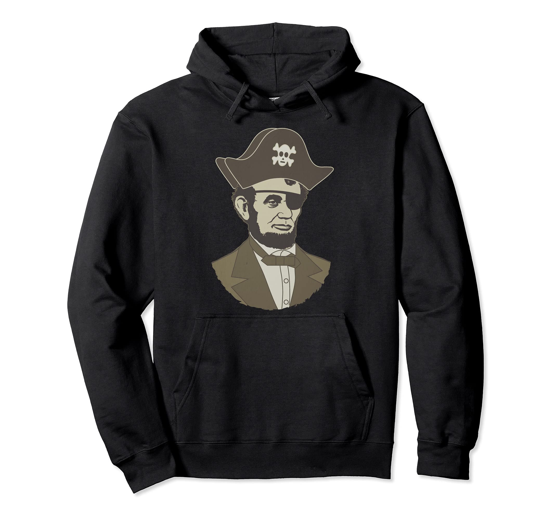 Vintage Pirate Abe Lincoln Pullover Hoodie