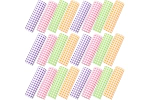SUPVOX 400pcs Grease Proof Baking Paper Sheets 7-inch Checkered Parchment Liners for Sandwiches, Cakes,