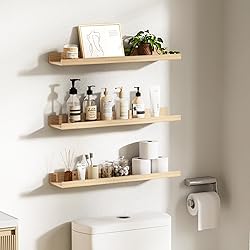 upsimples Floating Shelves for Wall, Wood Mounted