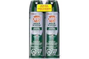 OFF! Deep Woods Unscented Insect & Mosquito Repellent Aerosol, 25% DEET, Up to 8 Hours Protection, Continuous 360° Spray, 230