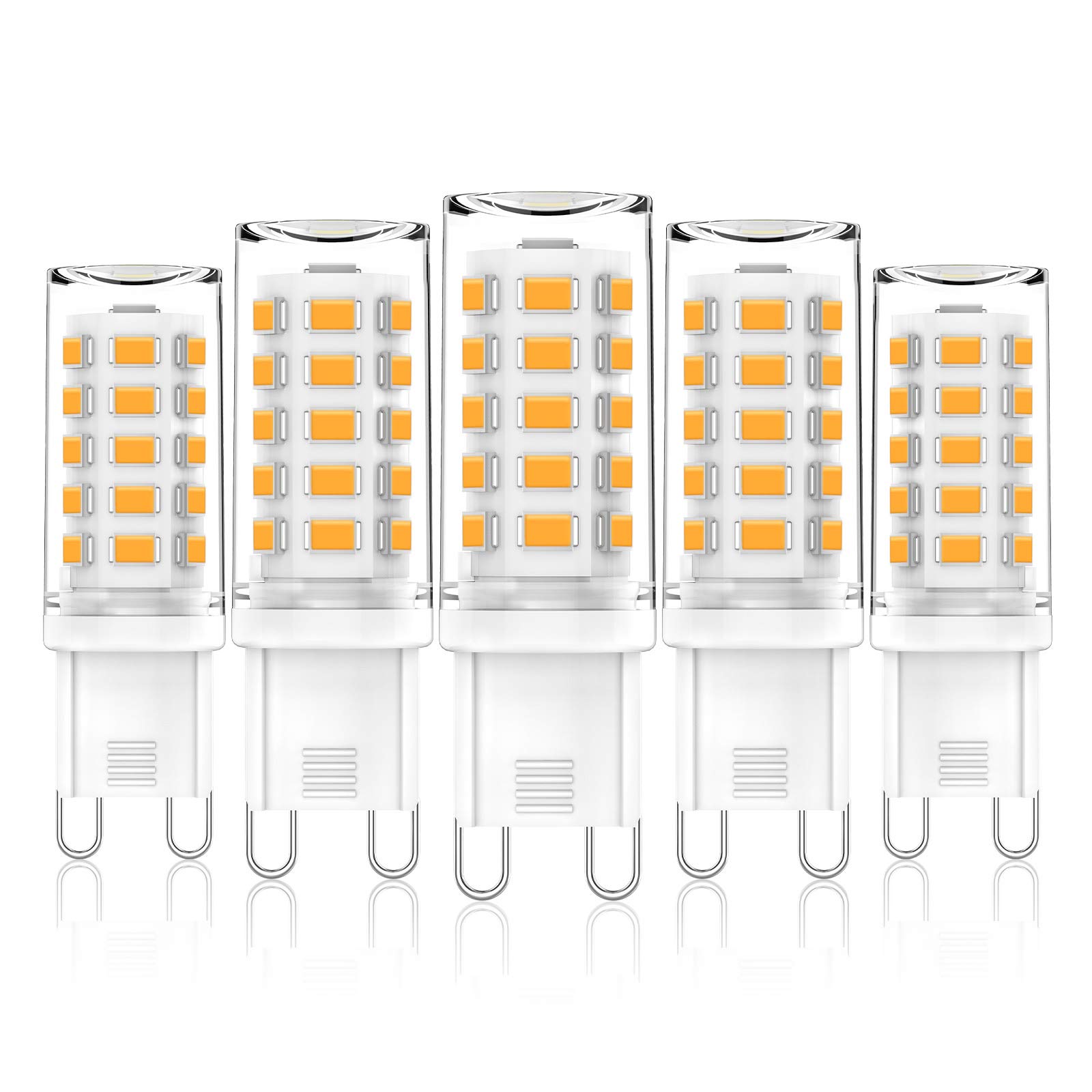 CHEERBEE G9 LED Bulbs Dimmable, Warm White 2700K, 3W G9 LED Light Bulb, 28W 33W 40W Halogens Equivalent, AC 220-240V, 325LM, CRI>85, Mini Capsule Bulb for Home Lighting, No Flicker, 5 Pack