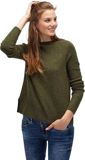 Tom Tailor Denim Donna Pullover Basic Mock Neck Sweater Oregano Green Melange S Amazon It Sport E Tempo Libero