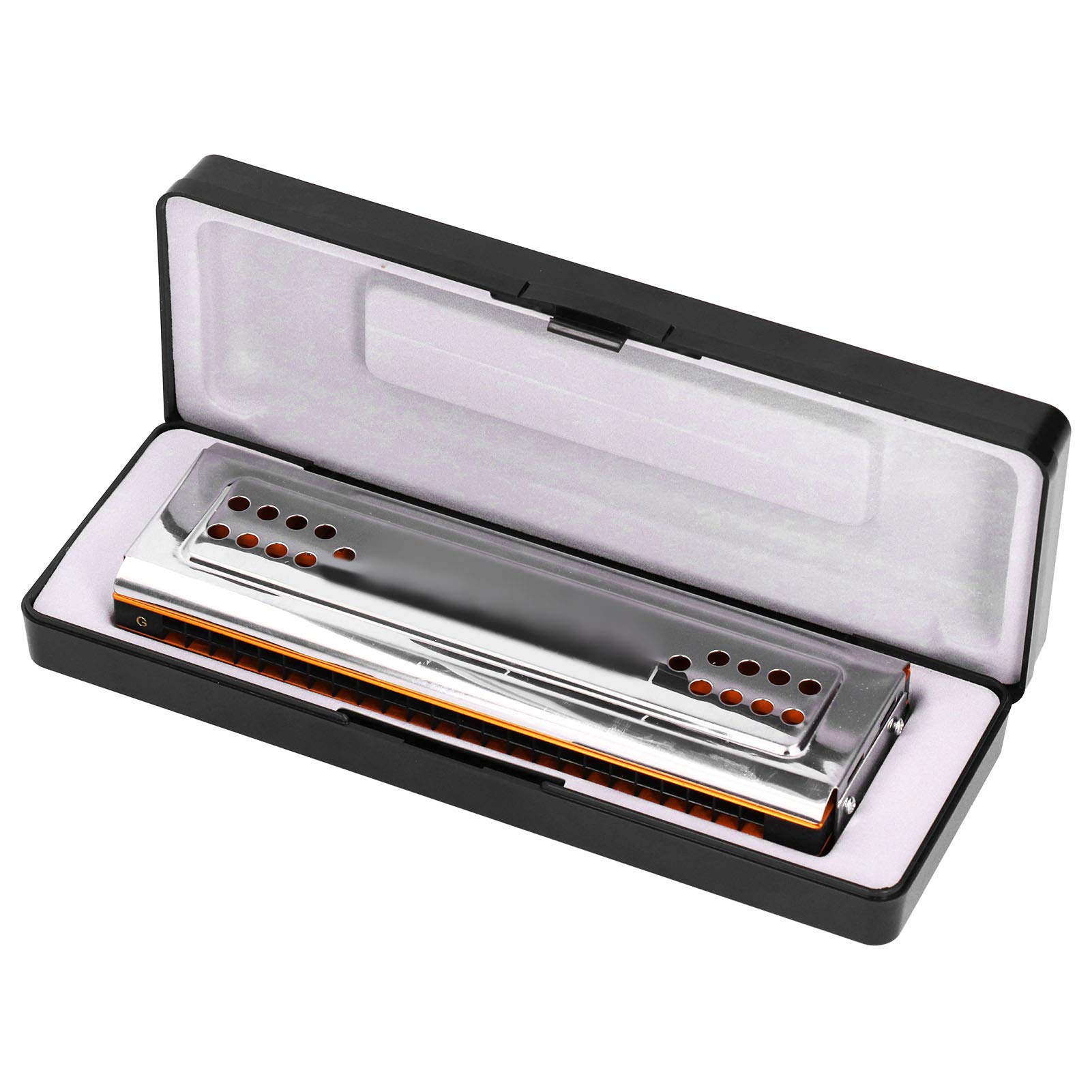 C Key Harmonica, G Key with Box Double‑Side Musical Instruments Anti‑rust Mouth Organ, Music Students for Children Harmonica Lovers Kids