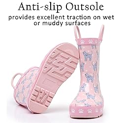 LANCDON Toddler Rain Boots for Boys and Girls