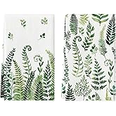 Artoid Mode Fern Leaves Spring Kitchen Towels Dish Towels, 18x26 Inch Farmhouse Summer Decoration Cleaning Set of 2