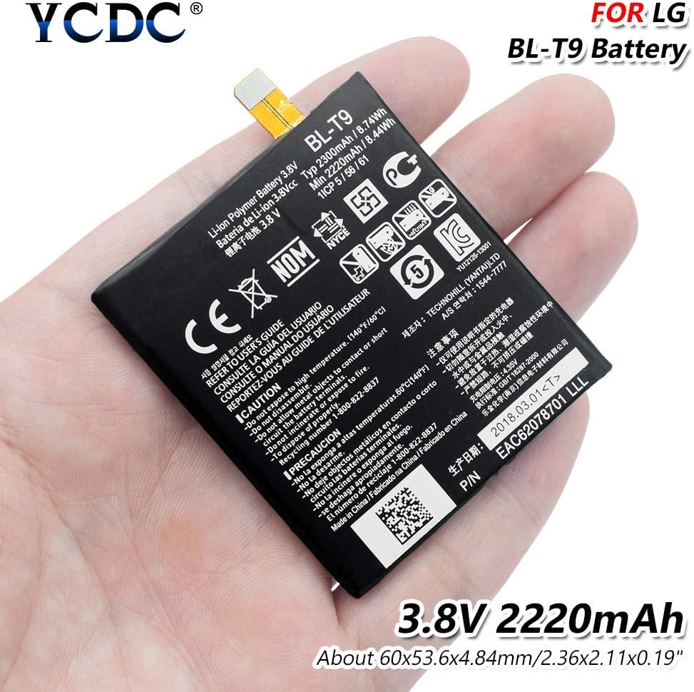 2220mAh BL-T9 BL T9 Battery Replacement for LG Google Nexus 5 D820 D821 E980