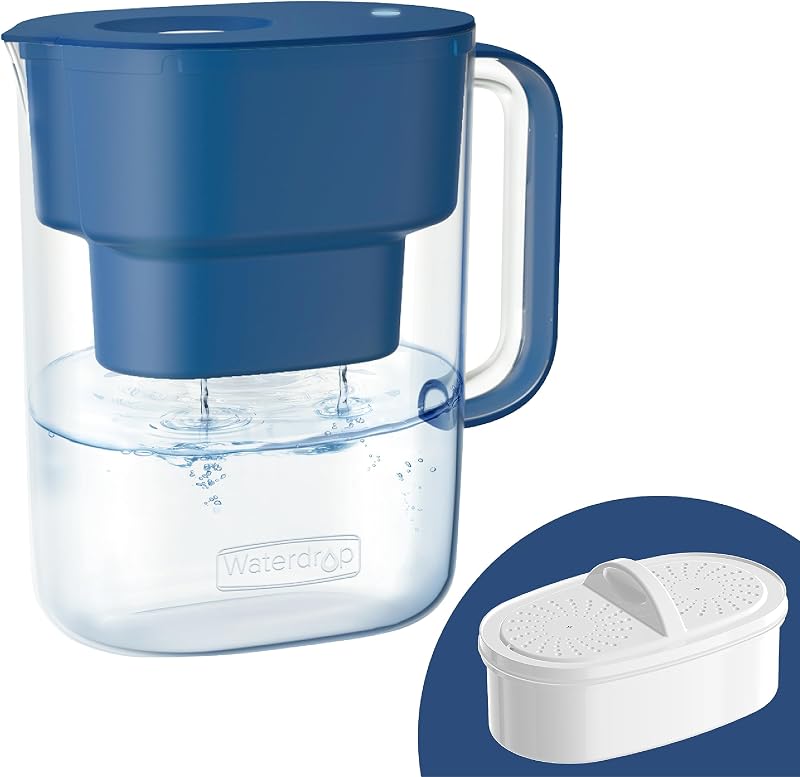 Waterdrop Lucid 3.5L Filter Jug with WD-PF-01A Plus 90 Days Filter Red/Blue