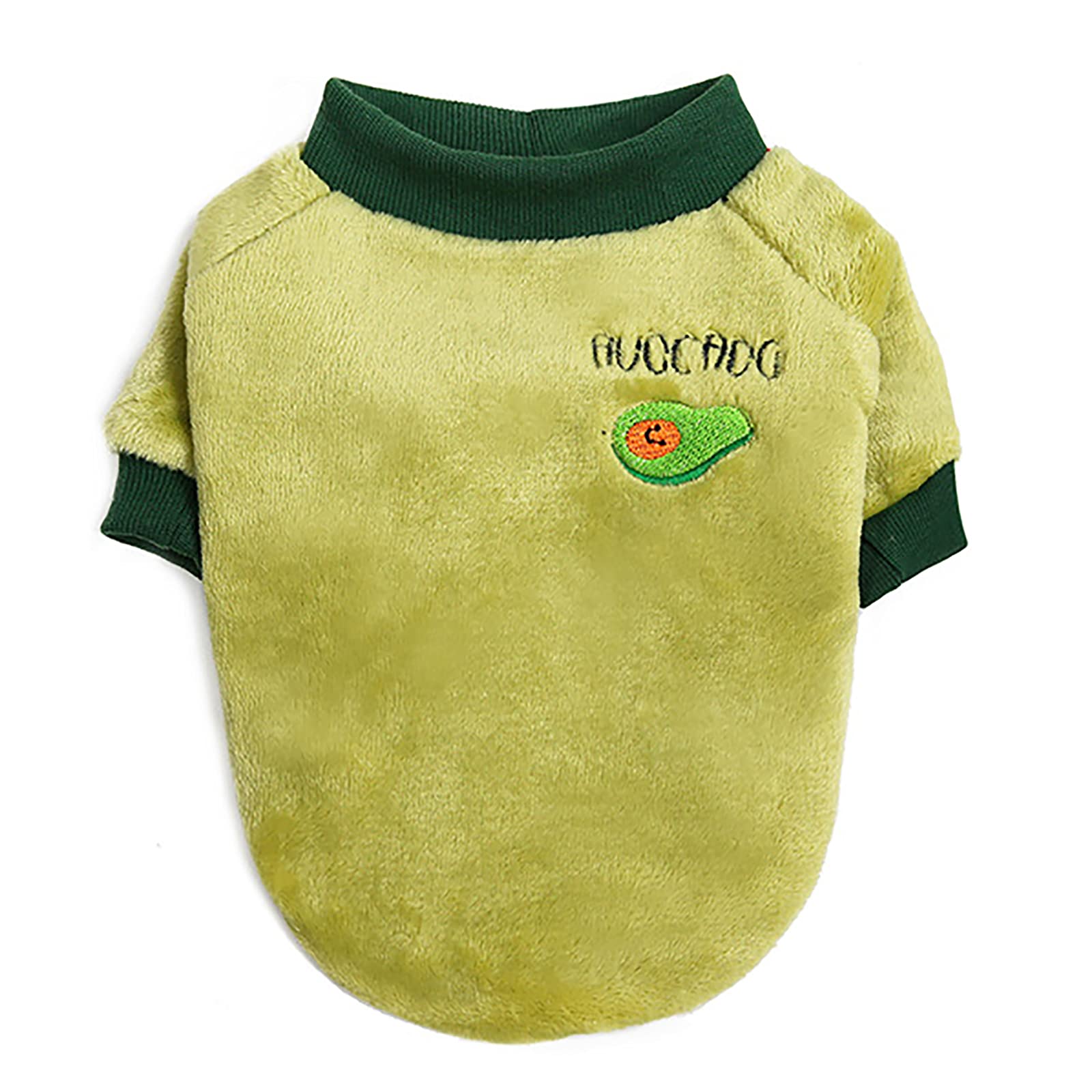 Izefia Dog Sweater Fleece Winter Warm Coat Green S