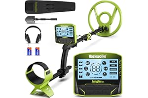 Hazlewolke Metal Detector for Adults, 5 Professional Mode with Higher Accuracy 10” Waterproof Coil for Gold Detecting