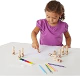 Melissa & Doug Wooden Stamp Set with Colouring Pencils - Kids Arts & Crafts Age view 8