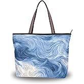 YMXFXP Cloud Texture Tote Bag for Women Durable Designer Handbag with Zipper for Daily Use L