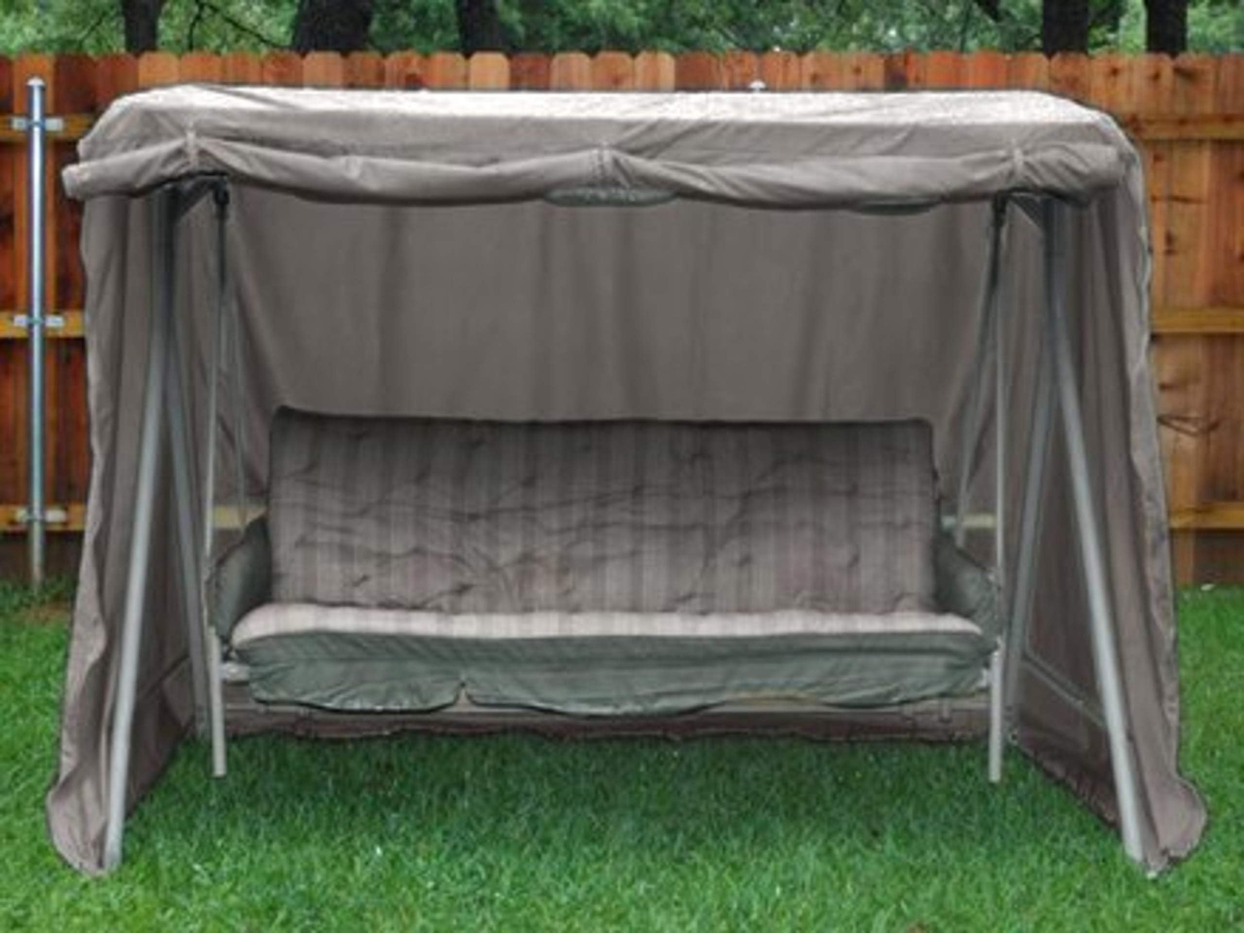 Covermates - Canopy Swing Cover - 86W x 50D x 70H - Ultima - 600D Fade Resistant Poly - Breathable Covered Mesh Vent - Buckle Straps – Weather Resistant - Ripstop Grey