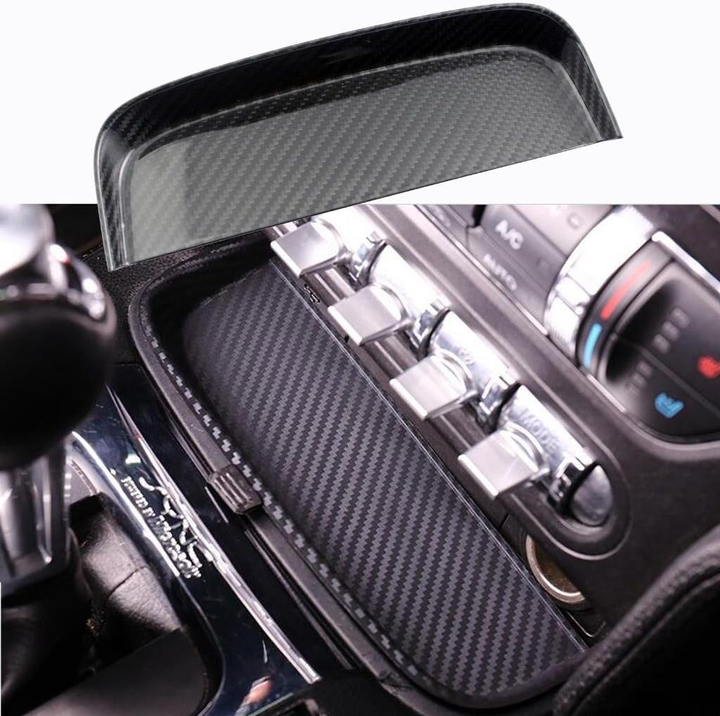 x xotic tech Real Carbon Fiber Change Coin Tray Box for Ford Mustang S550 GT V6 2015-2019
