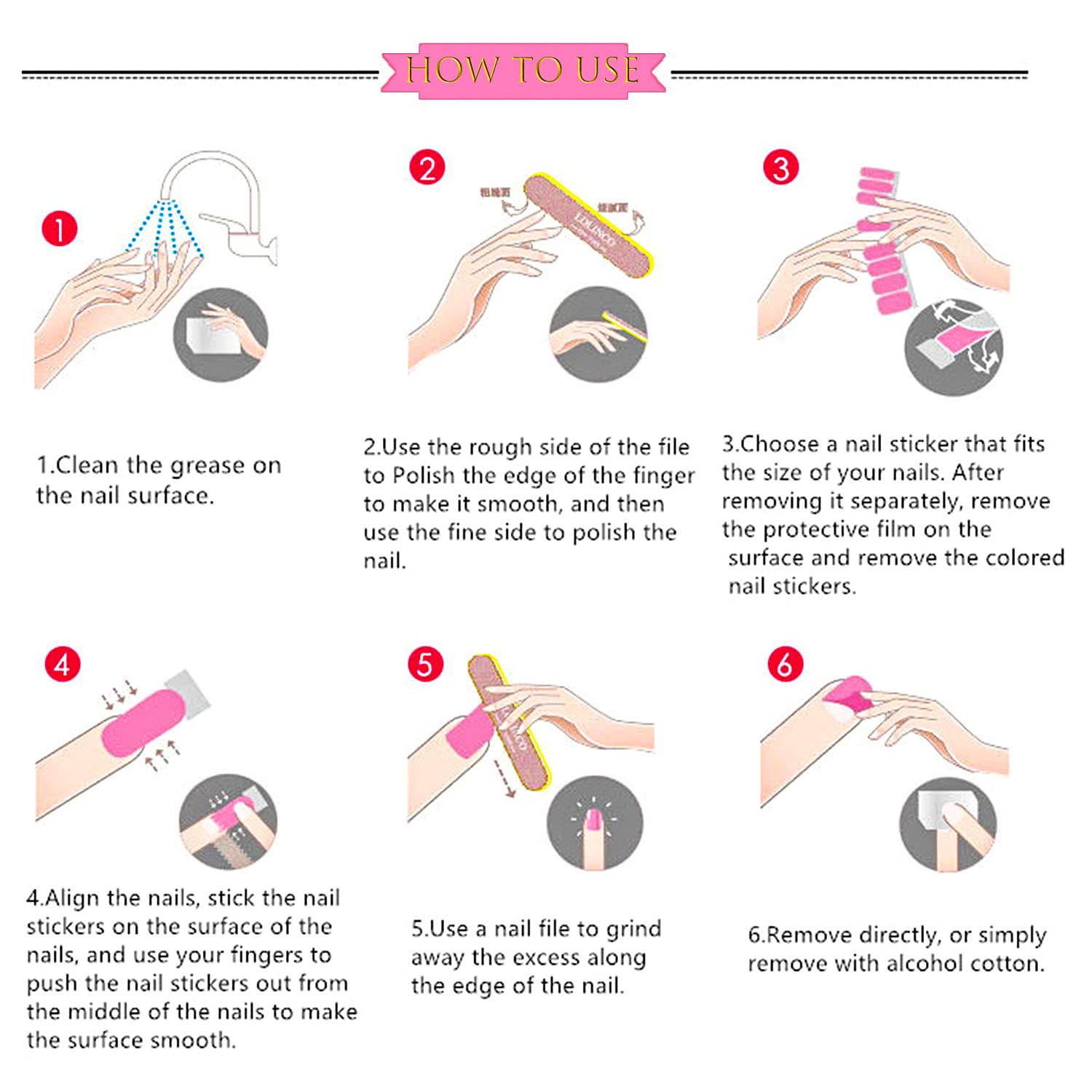 XEAOHESY 40 Sheets Elegant Solid Color Nail Polish Strips with Nail File Self-Adhesive Grey Purple Color Nail Strips Nail Stickers Full Nail Wraps for Women Nail Art - Image 7