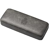 TRISKEL EYEWEAR Premium Curved Rectangular Glasses Case, Hard Shell PU Leather Eyewear Holder. Magnetic Closure.