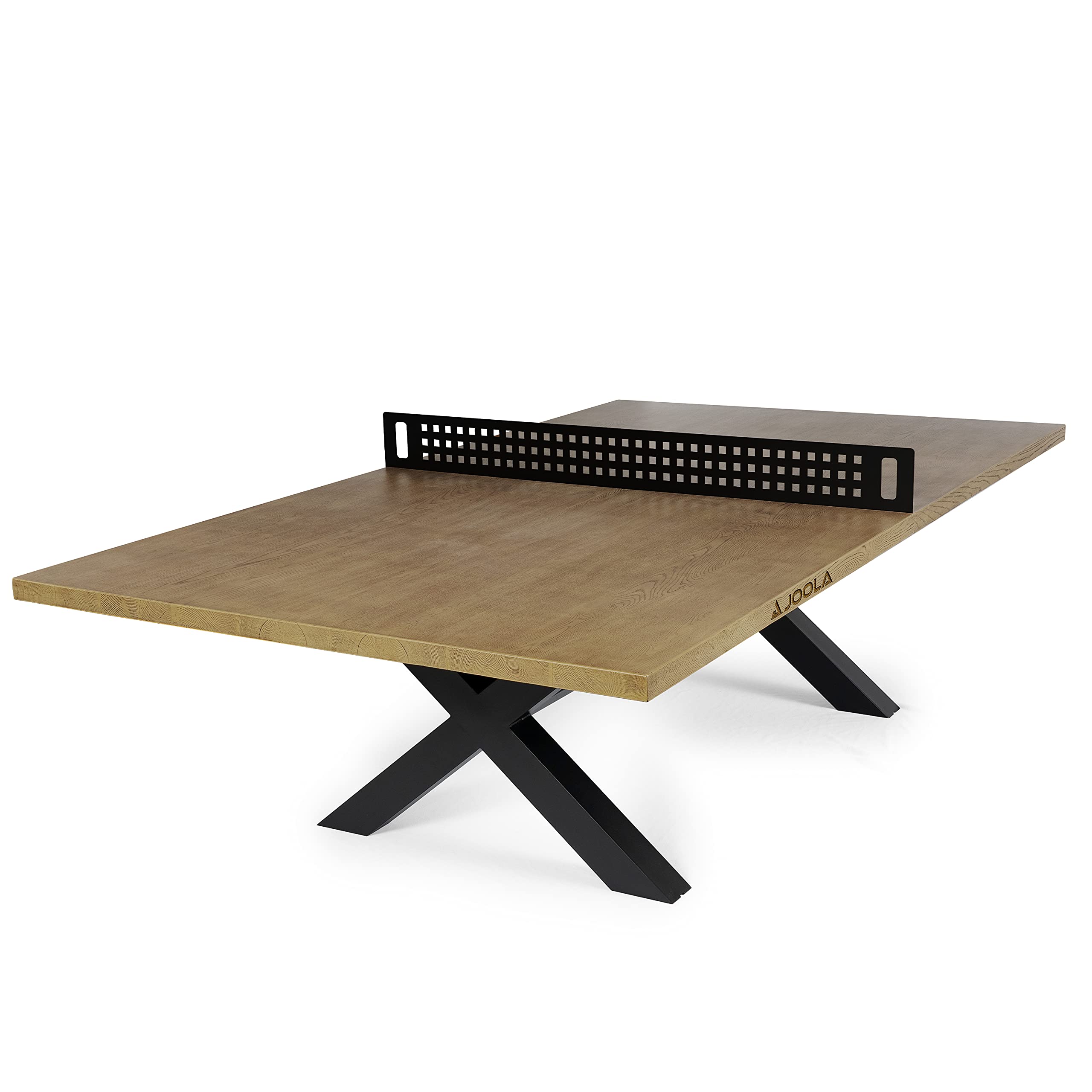 Photo 1 of JOOLA Berkshire Outdoor Table Tennis Table - Multi Use Conference Table Dining Table - Concrete Oak Wood Look Includes Steel Outdoor Ping Pong Net Set & Frame - Hybrid Indoor Outdoor Ping Pong Table