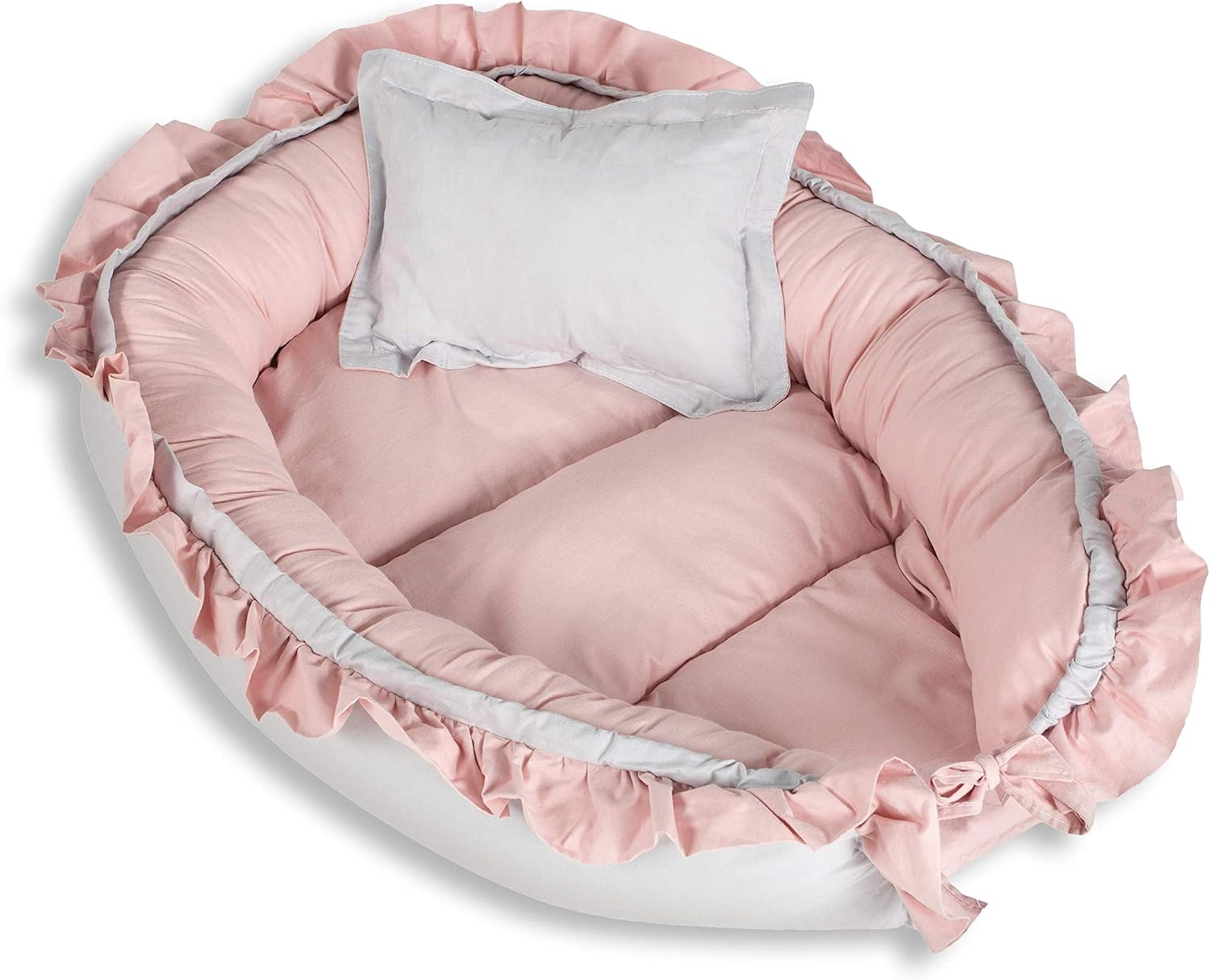 Nid Pour Nouveau Ne Nourrisson Baby Nest Reducteur Lit Bebe Reducteur De Lit Bebe Cocon Cale Bebe 90 X 50 Cm Gris Et Blanc Cocoon 100 Coton La Chambre De Bebe Bebe