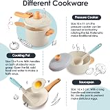 BUYGER Pretend Play Kitchen Set Pots Pans Utensils Kids Toys 3+ Years view 3