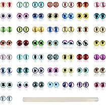 Occhi Di Vetro Per Bambole - 60 Pezzi Misti, Cabochon Piatto Retro, 12mm, Per Artigianato E Gioielli