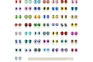 TOAOB THE ONE AND ONLY BABY TOAOB 100pcs Assorted Colors Glass Dragon Eyes 8mm Crafts Cabochons for Clay Doll Making Sculptures Props and DIY Jewelry Making Findings