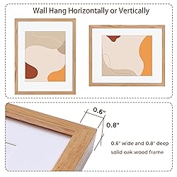 11x14 Picture Frames Set of 3, Light Wood 11 x 14